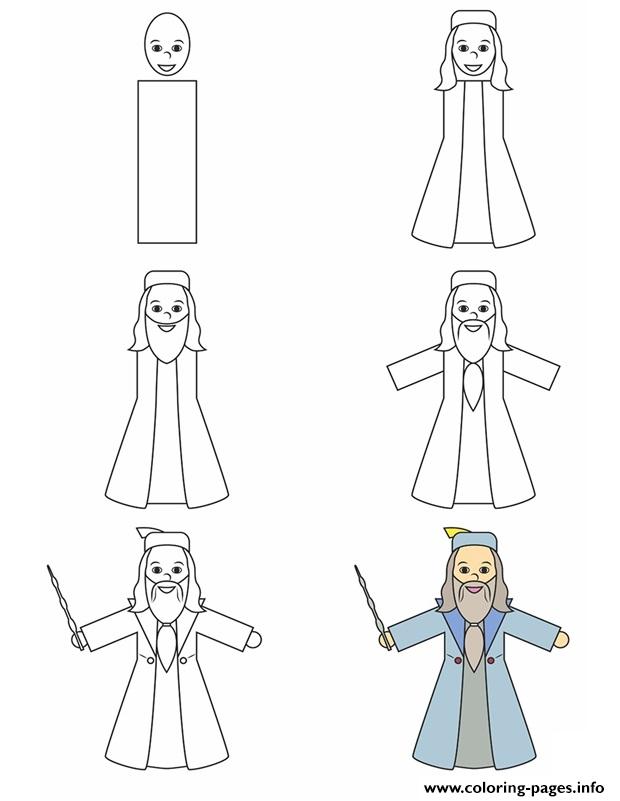 How To Draw Albus Dumbledore coloring