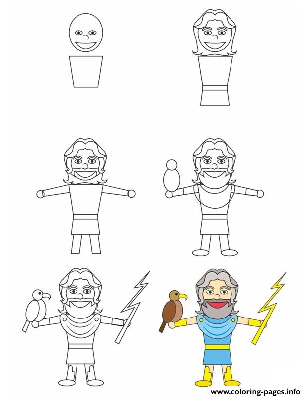 How To Draw Zeus coloring