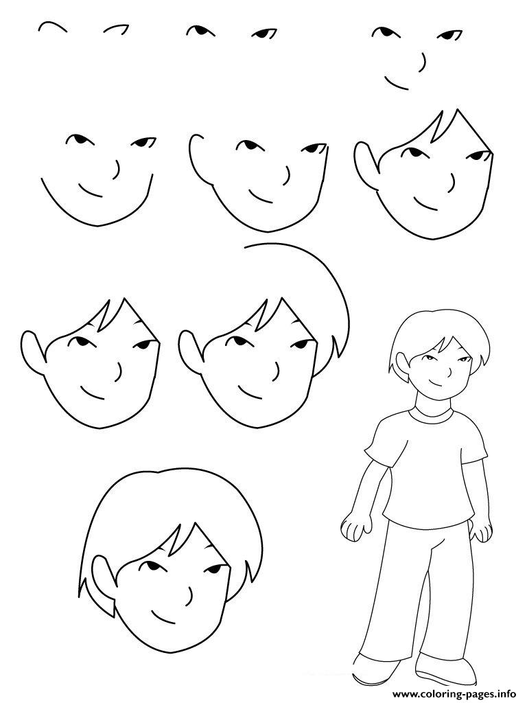 How To Draw A Boy coloring