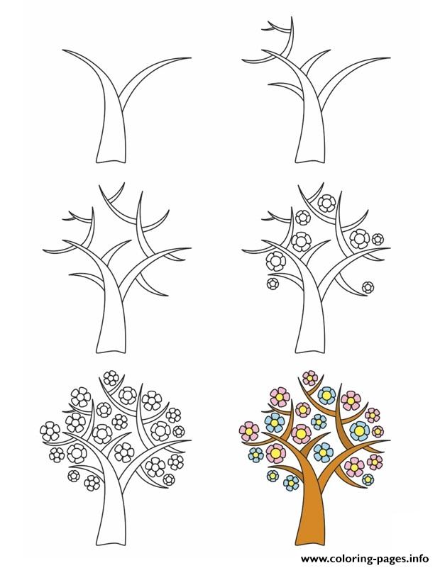 How To Draw A Tree coloring