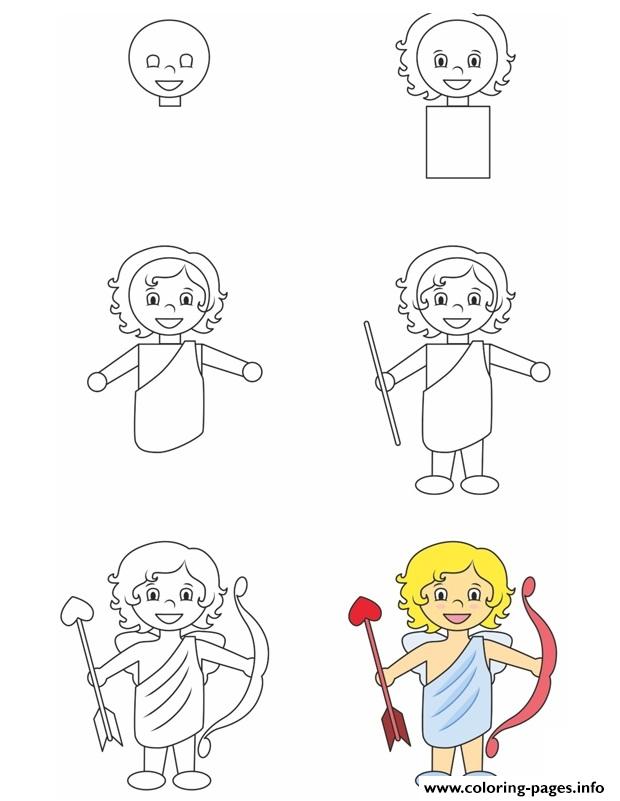 How To Draw Cupid coloring