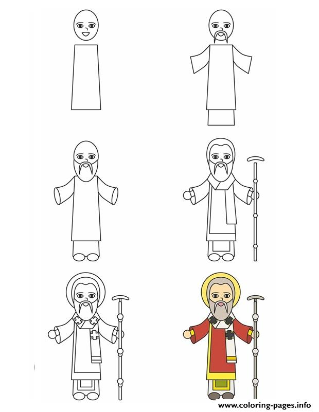 How To Draw St Andrew coloring