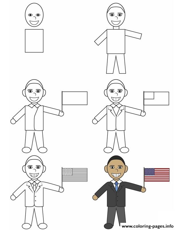 How To Draw Barack Obama coloring