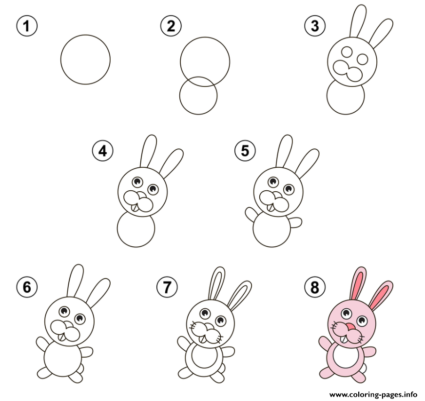 How To Draw A Rabbit coloring