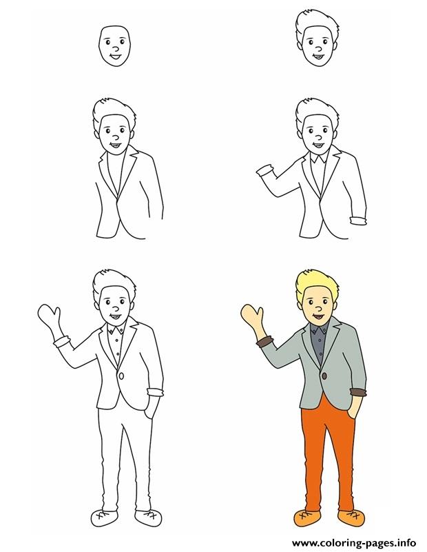How To Draw Niall Horan coloring