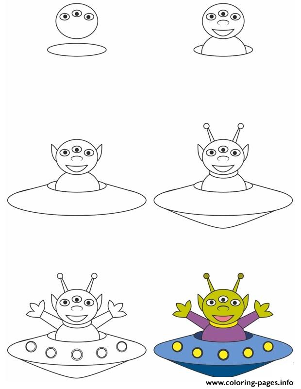How To Draw An Alien coloring