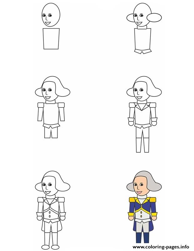 How To Draw George Washington coloring