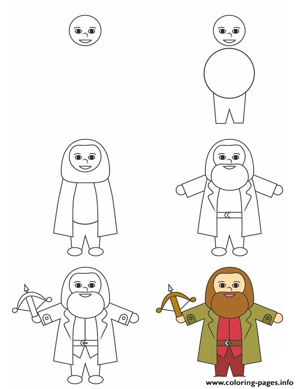 How To Draw Rubeus Hagrid coloring