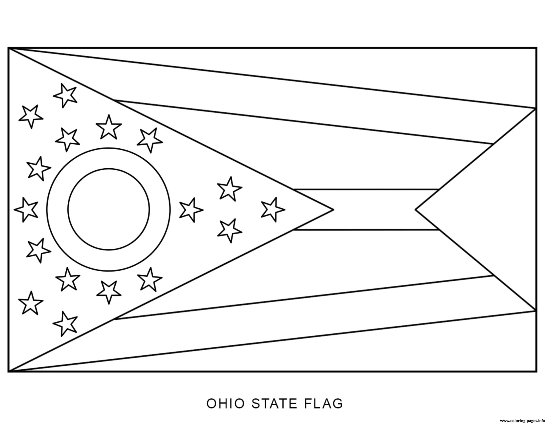 Ohio Flag US State coloring