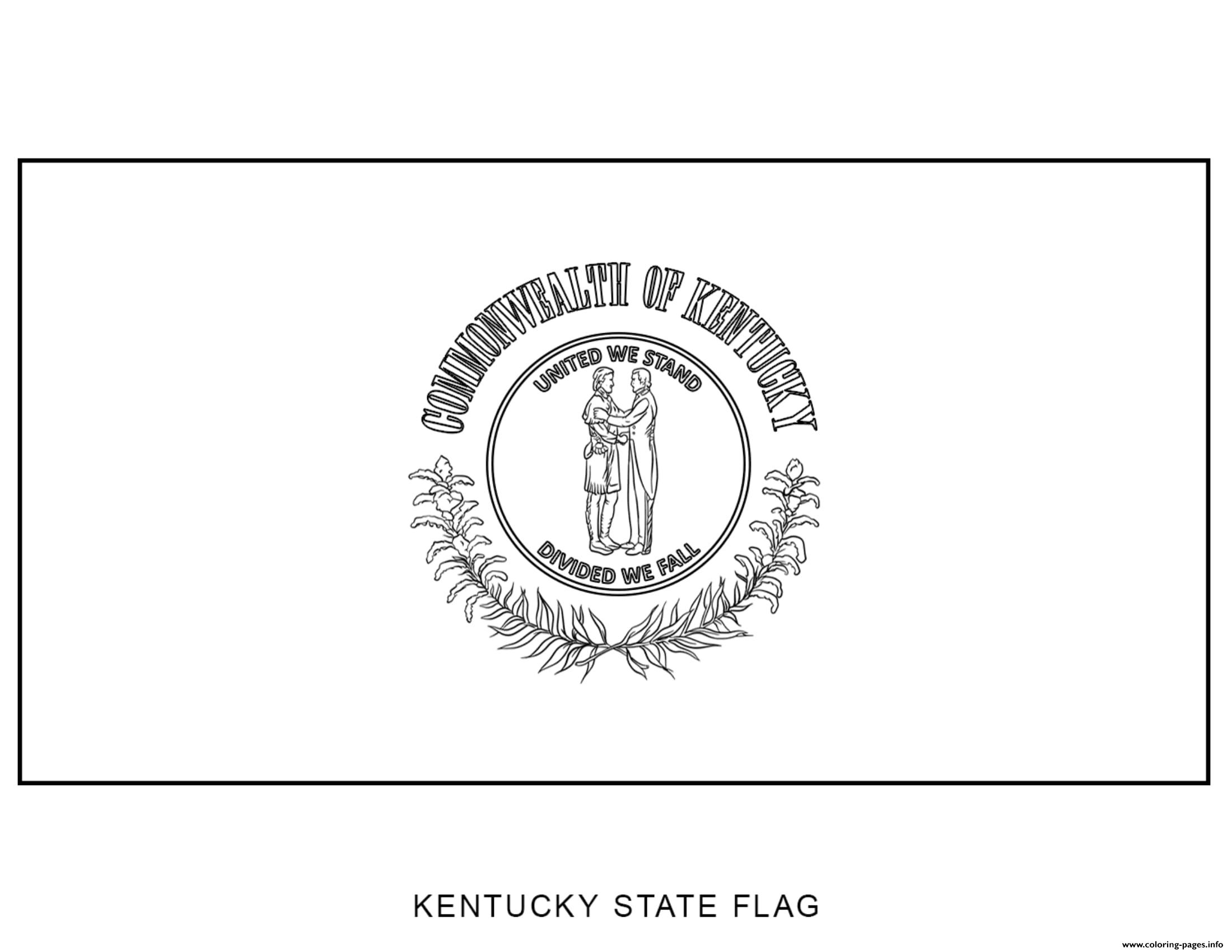 Kentucky Flag US State coloring