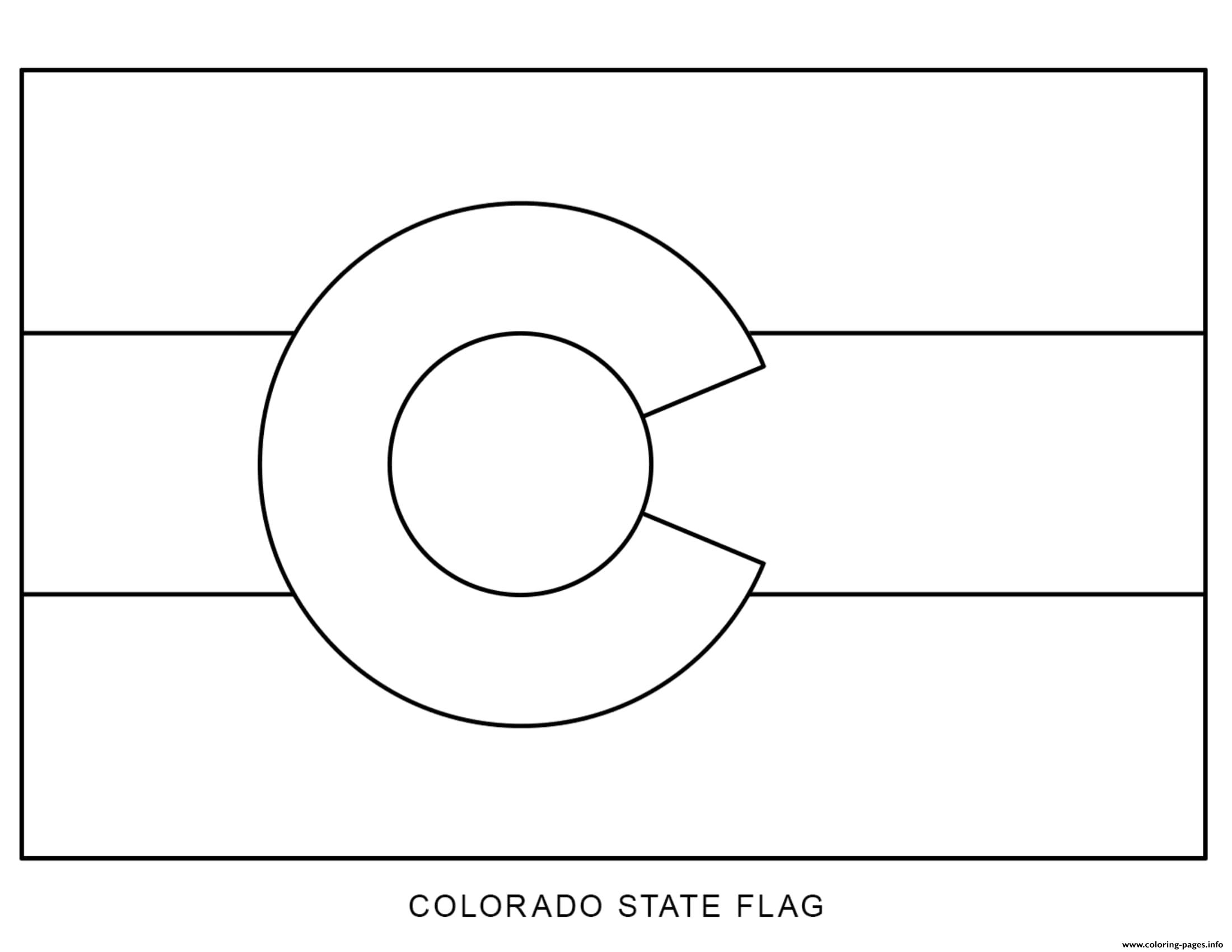 Colorado Flag US State coloring
