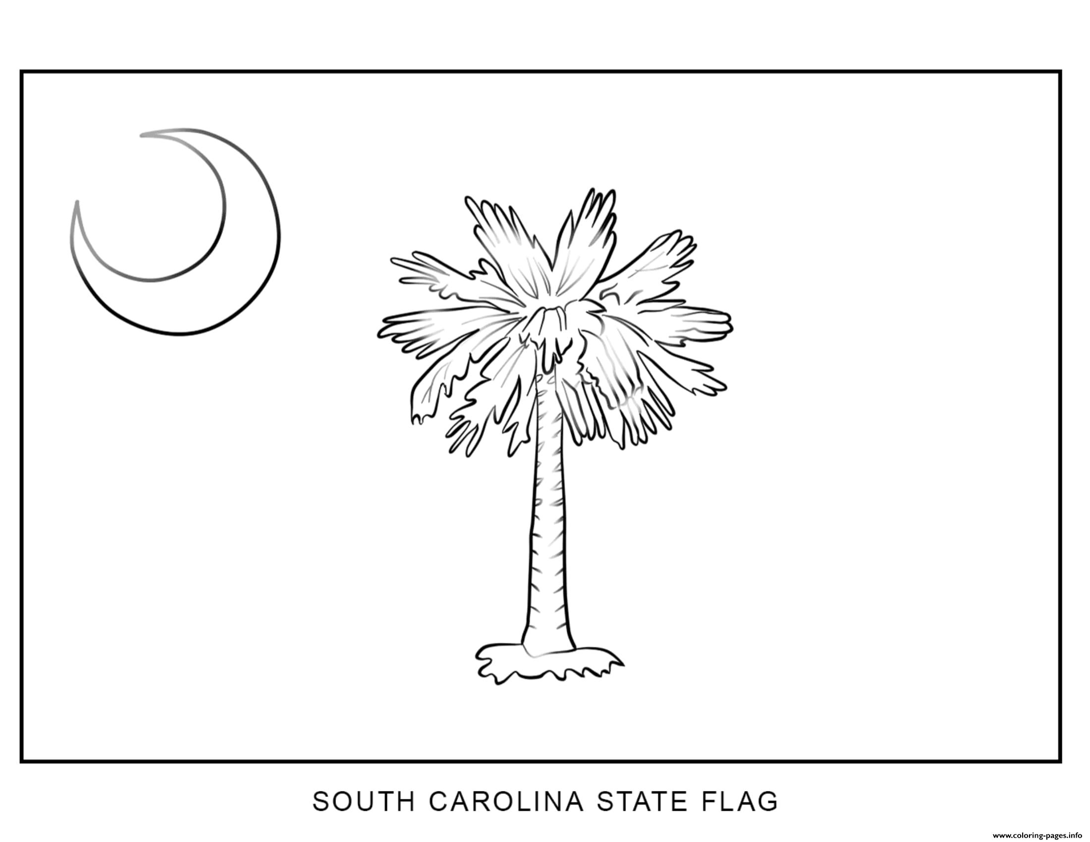 South Carolina Flag US State coloring