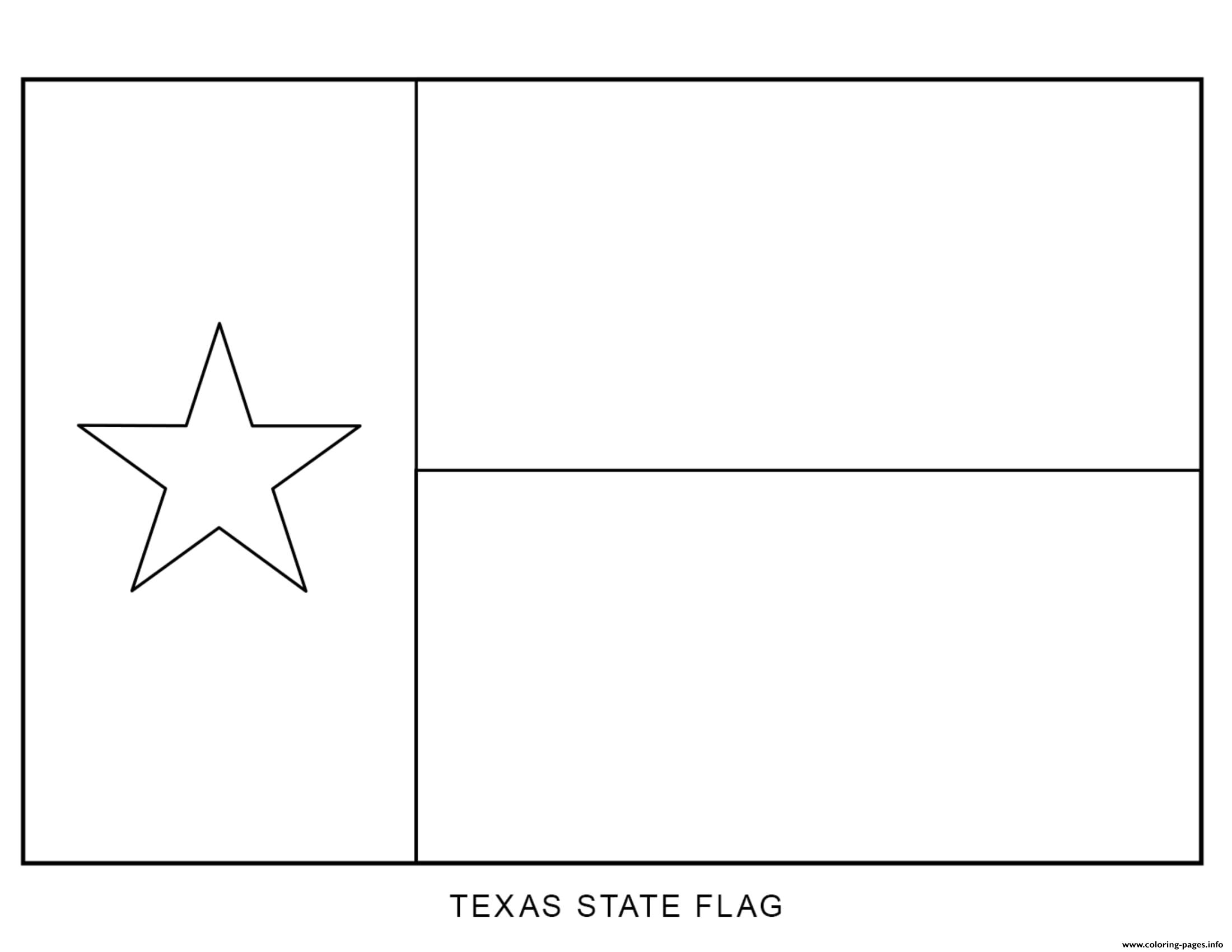 Texas Flag US State coloring