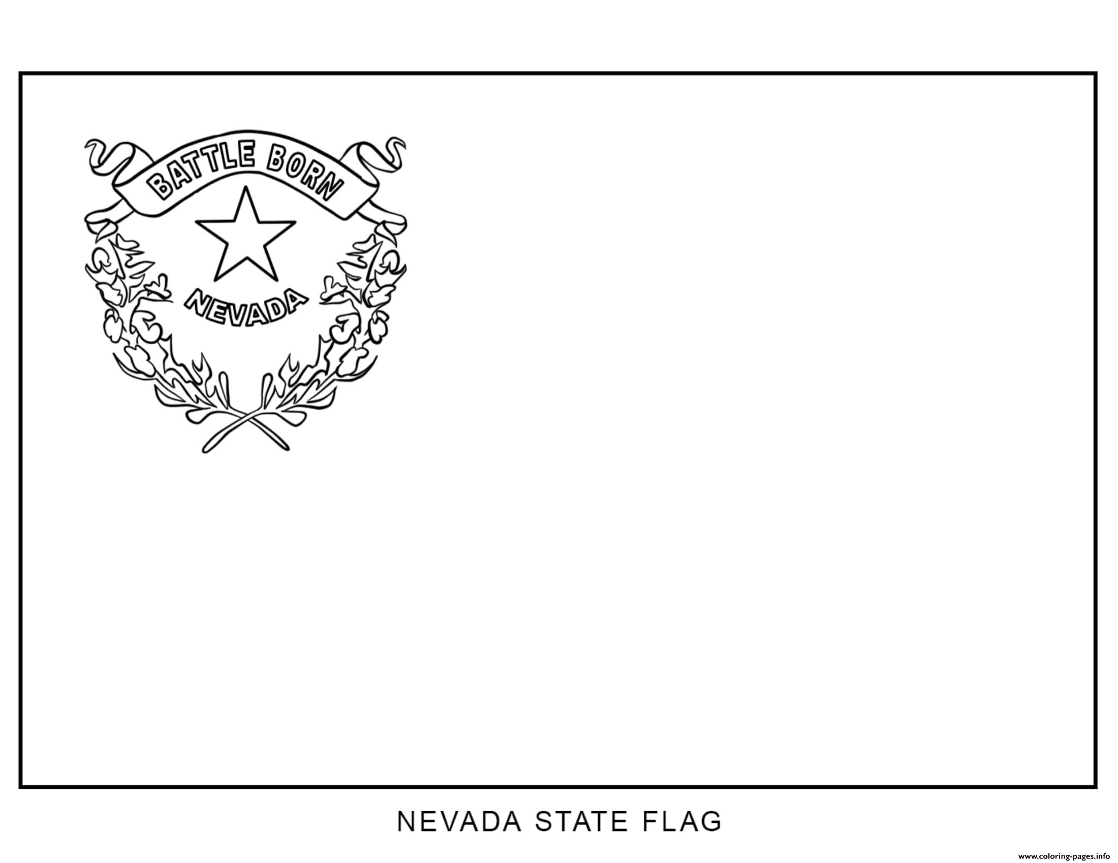 Nevada Flag US State coloring