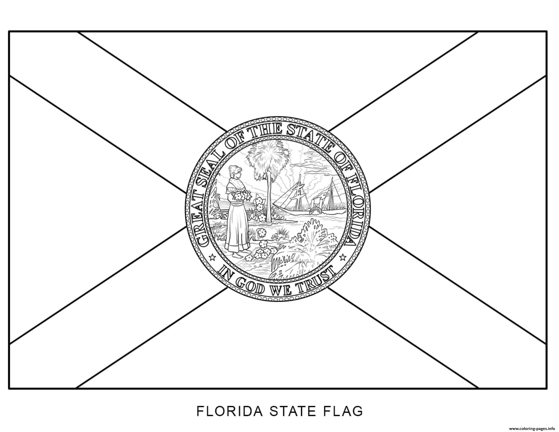 Florida Flag US State coloring