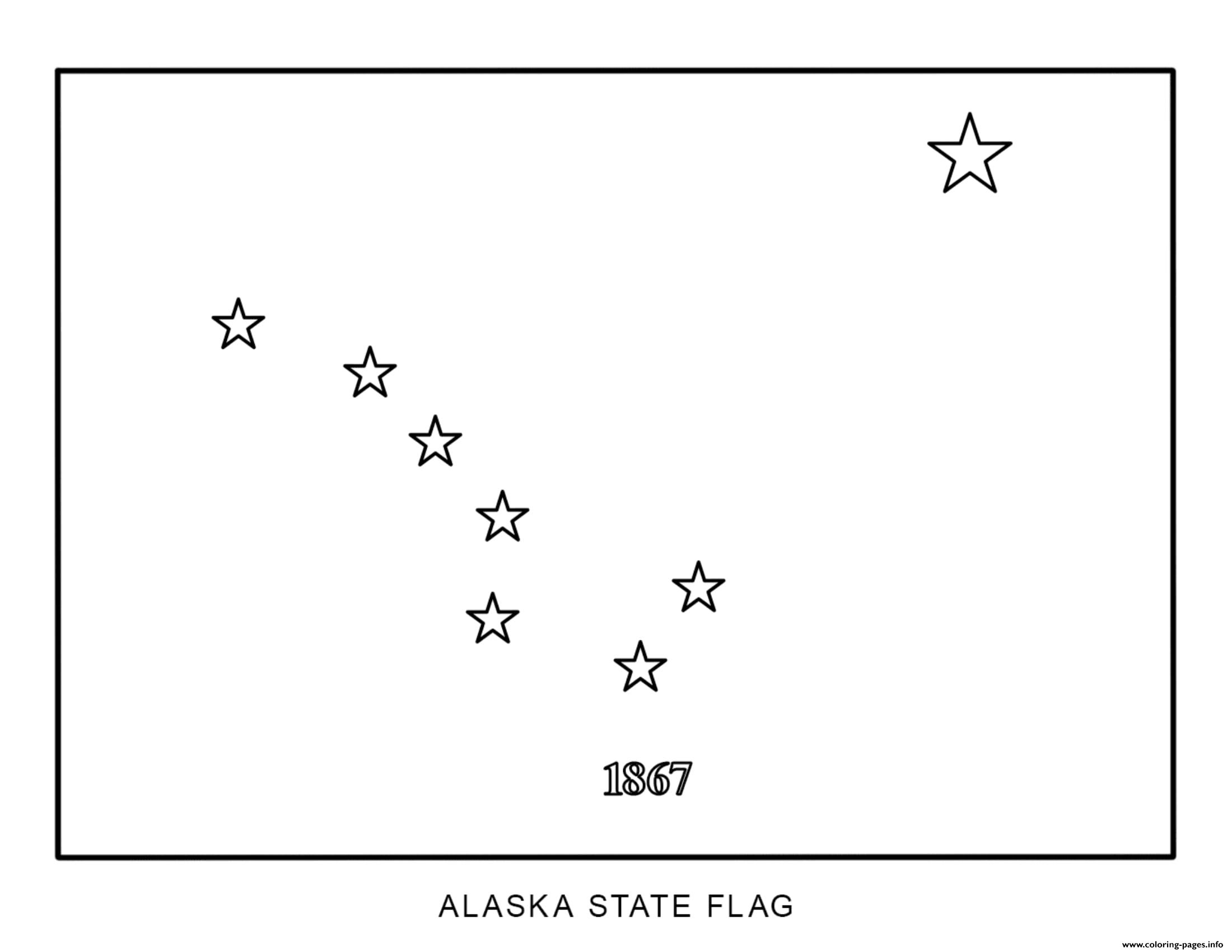 Alaska Flag US State coloring