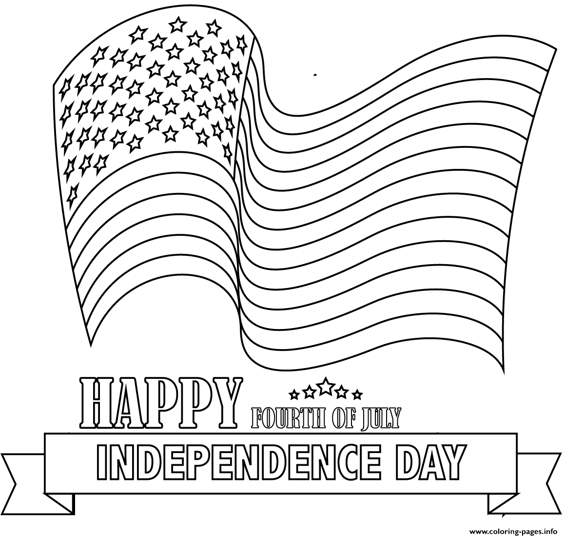 Happy Fourth Of July coloring