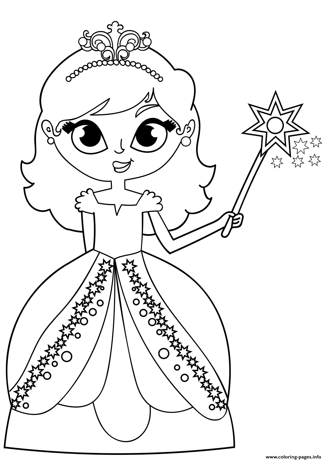 Fairy Princess Coloring Page Printable