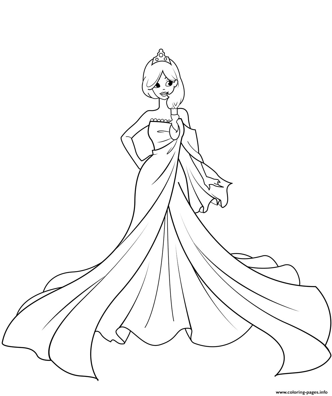 Cute Princess For Girls Coloring Pages Printable
