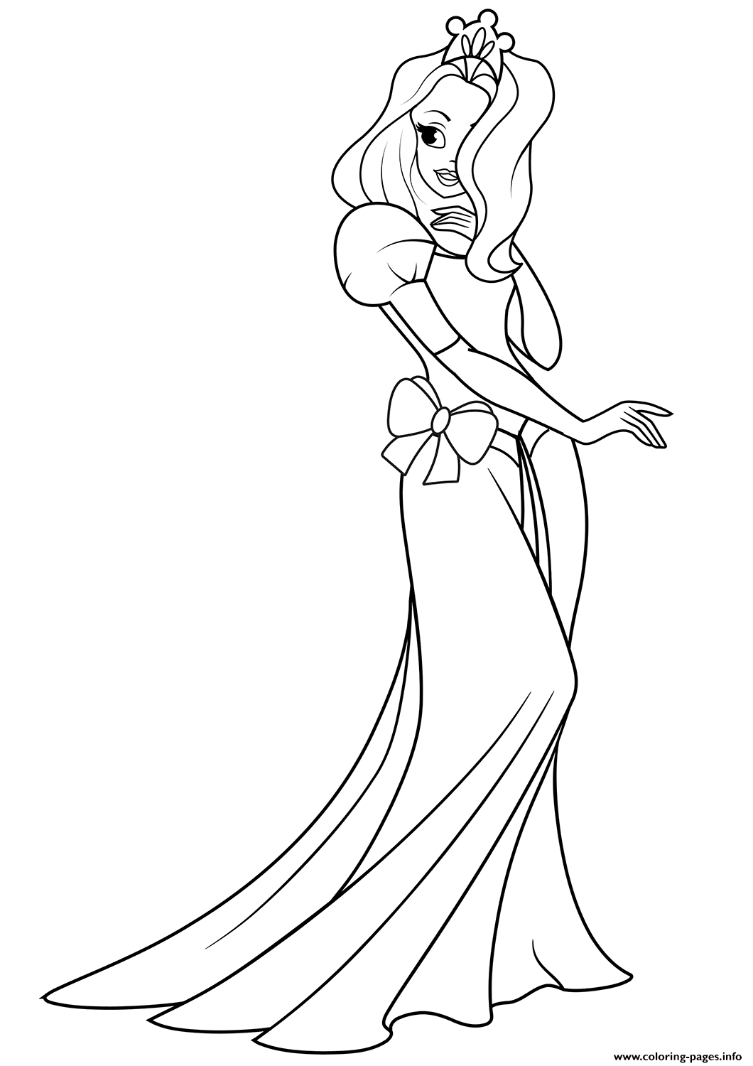 pretty princess coloring pages printable