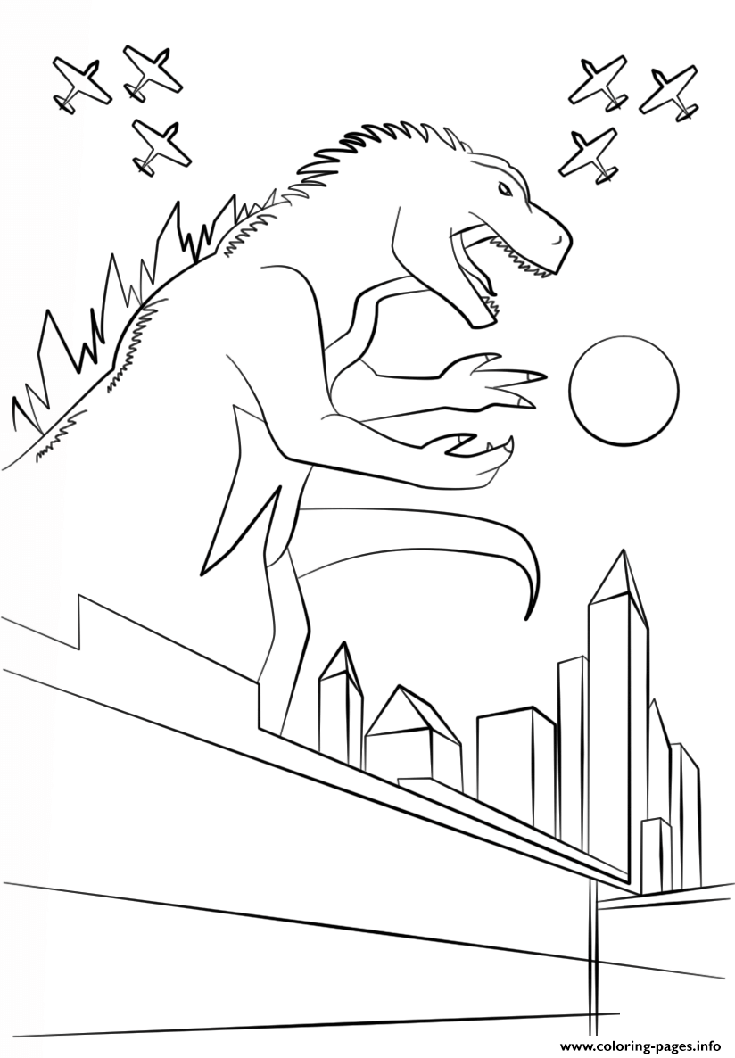 Godzilla Poster coloring