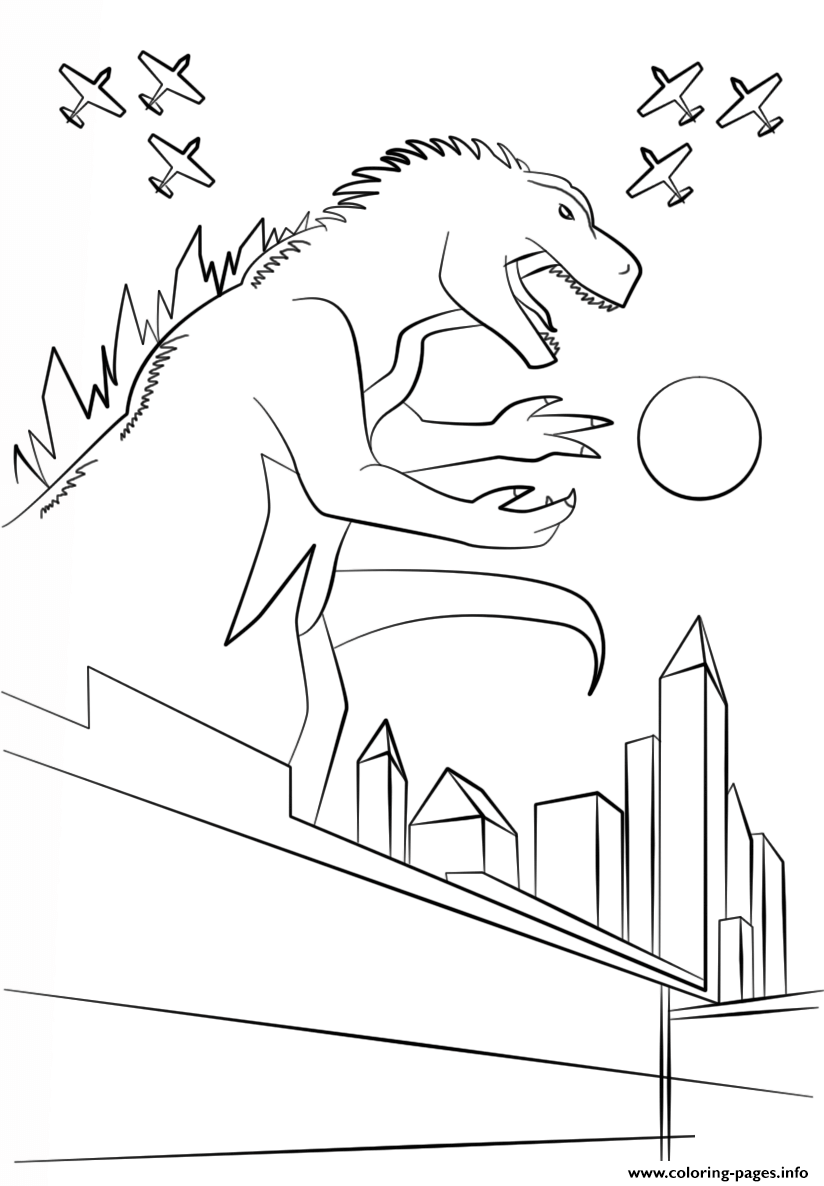 Godzilla Poster Coloring Pages Printable