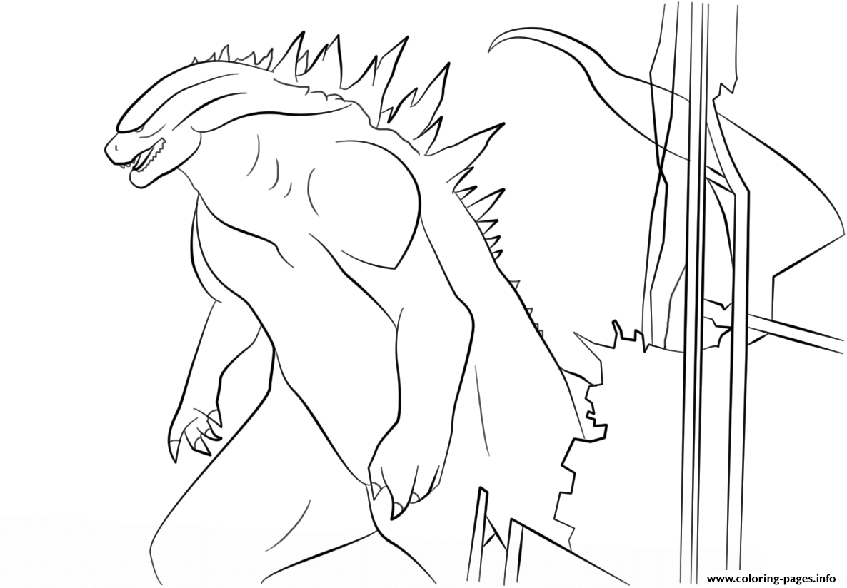 Printable Godzilla Vs King Kong Coloring Pages