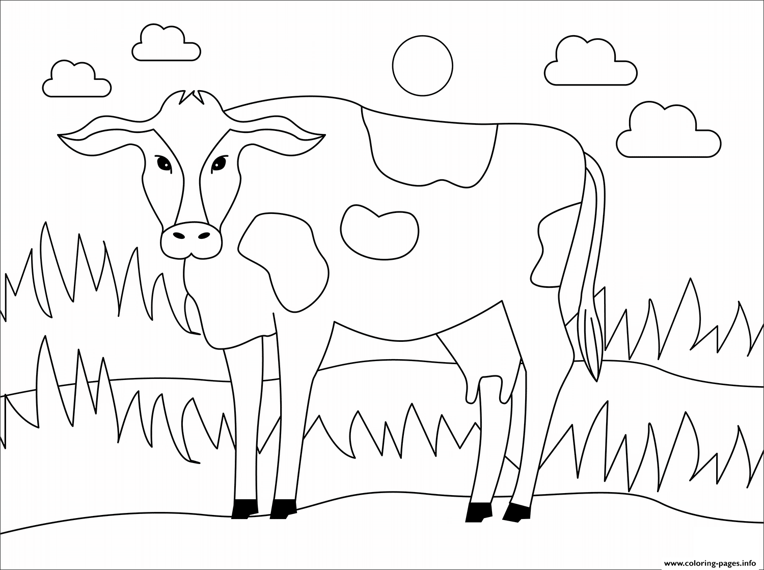 Cow Animal Simple coloring