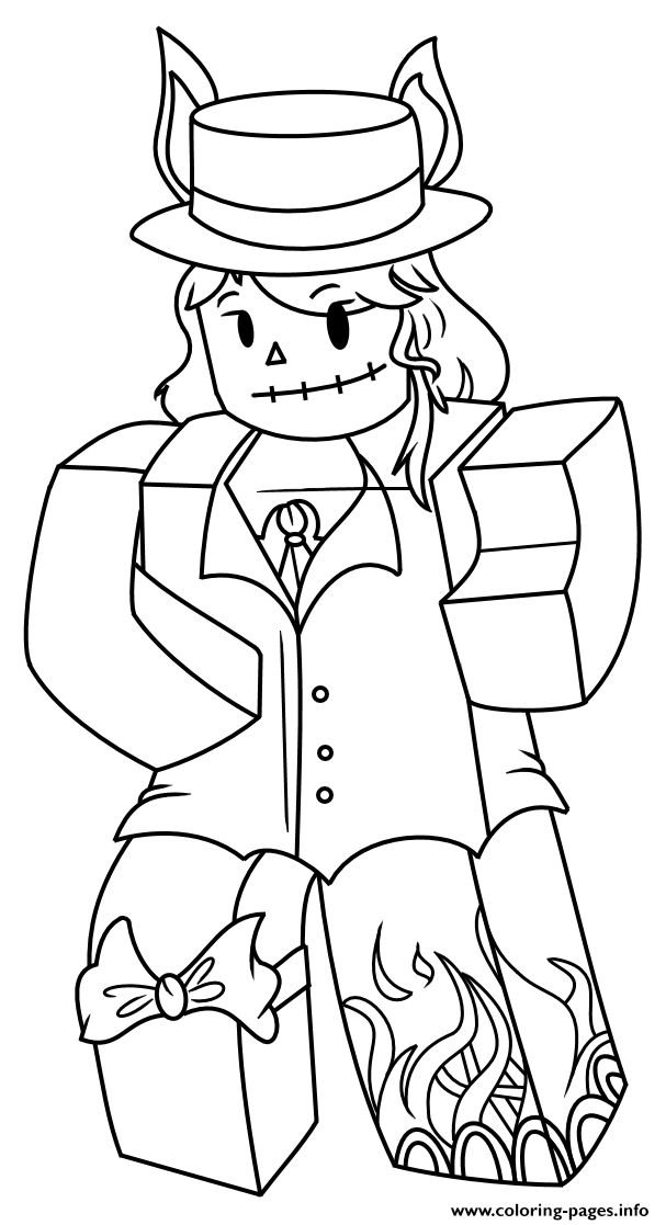 Girl Roblox Characters Coloring Pages