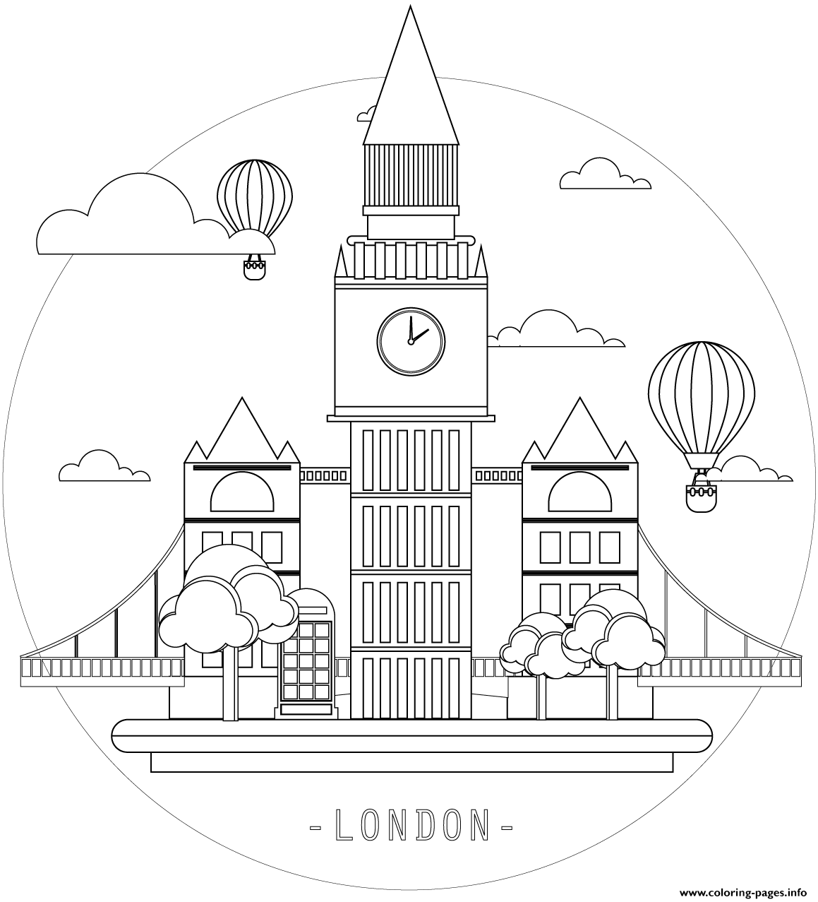 London Coloring Pages For Kids
