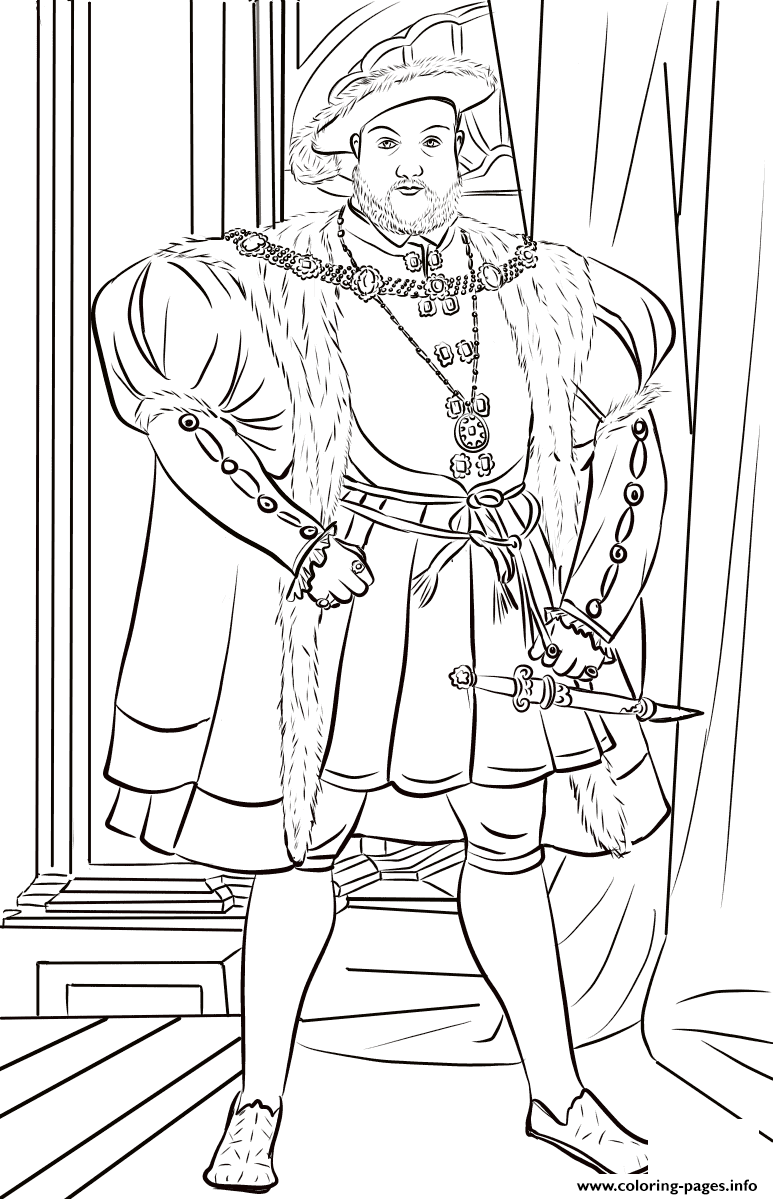 Henry Viii United Kingdom Coloring Pages Printable