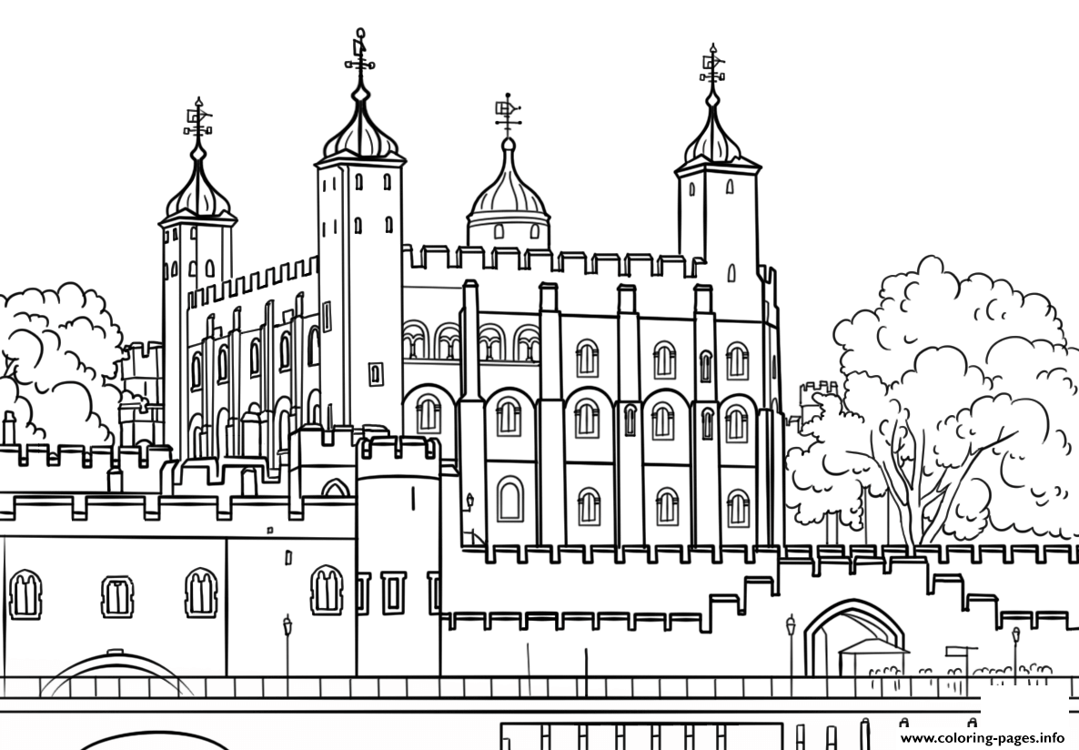 Tower Of London United Kingdom Coloring Pages Printable