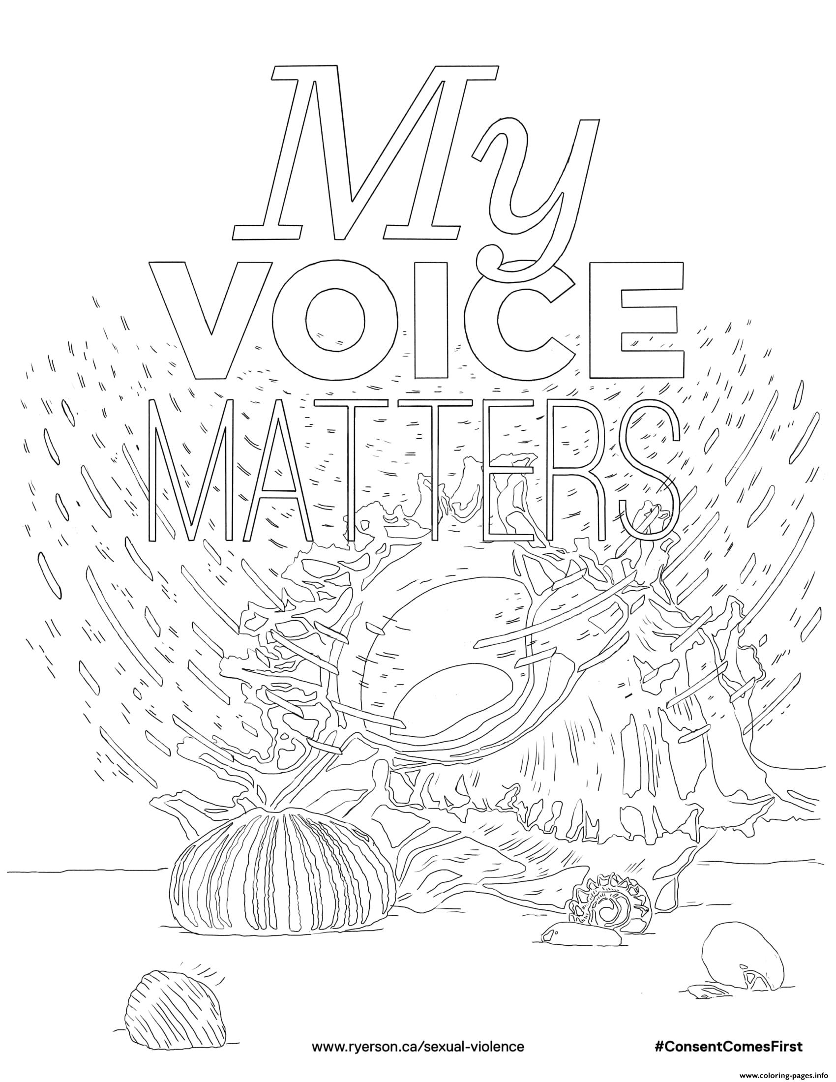My Voice Matters coloring