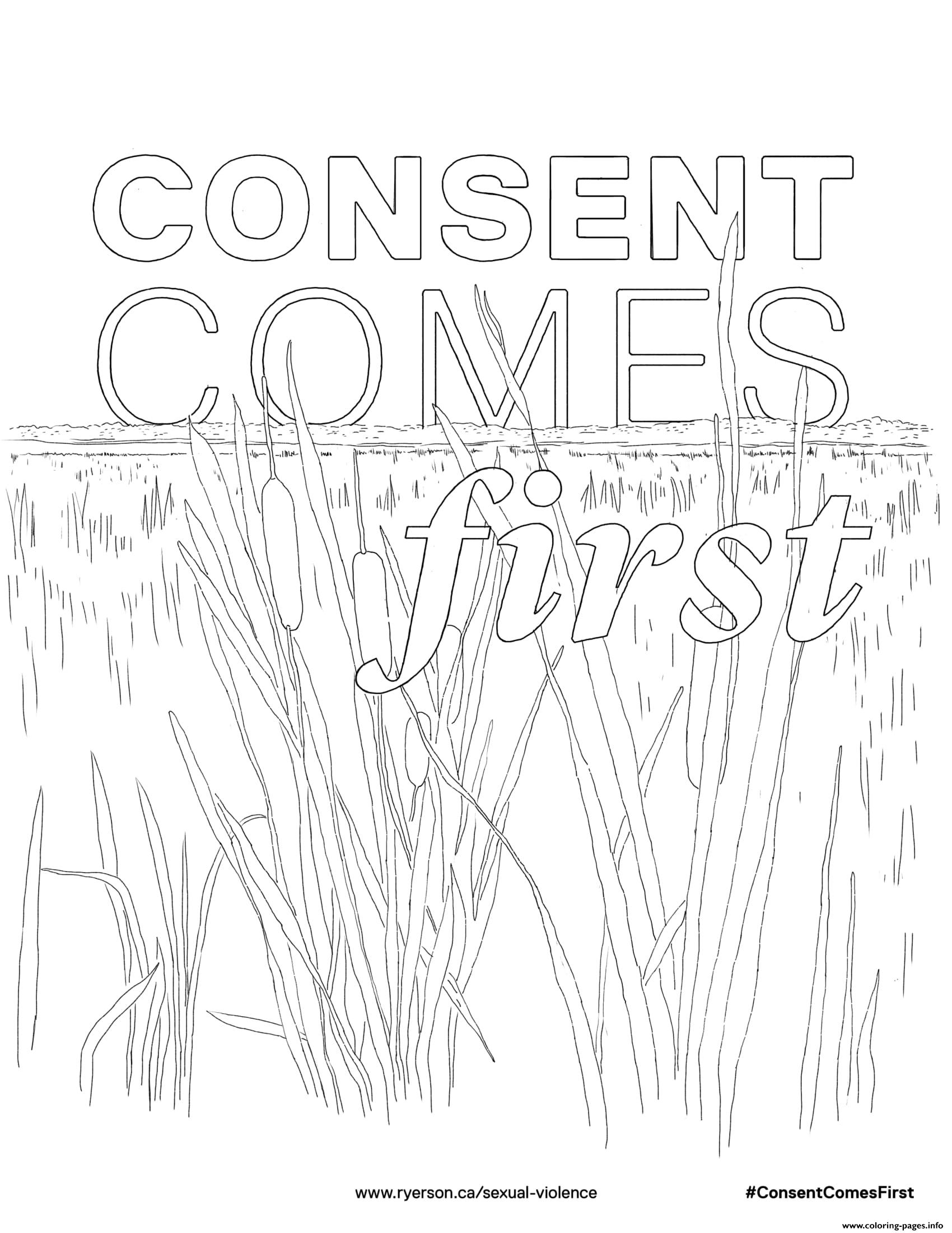 Consent Comes First coloring