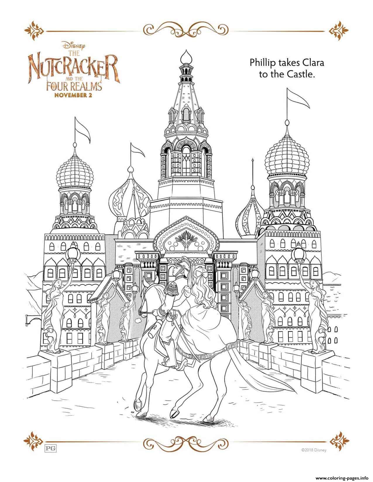 Philip Takes Clara To The Casle The Nutcracker Coloring Pages