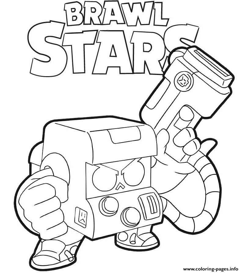 8 Bit Brawl Stars Coloring Pages Printable - coloriage penn brawl stars