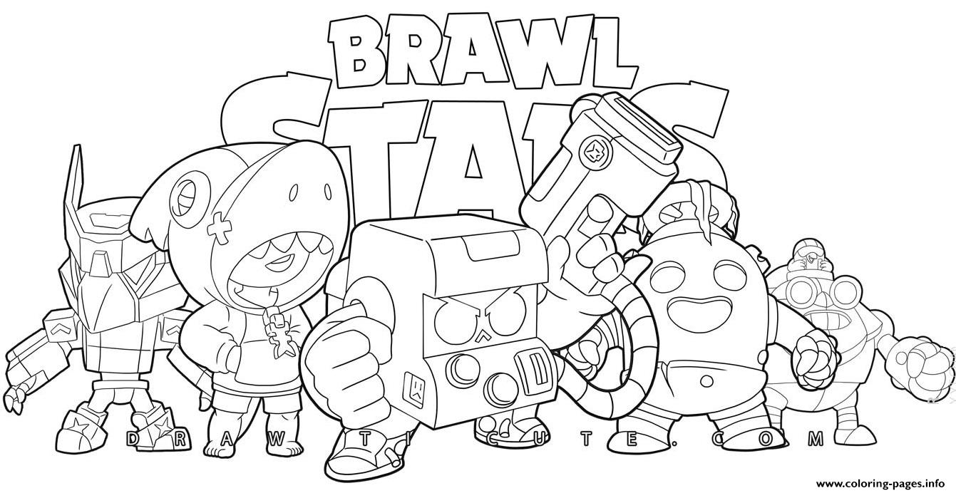 Brawler Team Brawl Stars Coloring Pages Printable - brawl stars personnages dessin