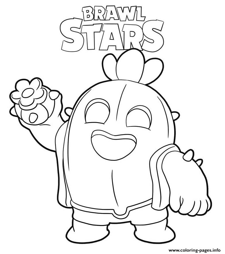 Coloring Pages Of Brawl Stars Coloring And Drawing - spike do brawl star para pintar