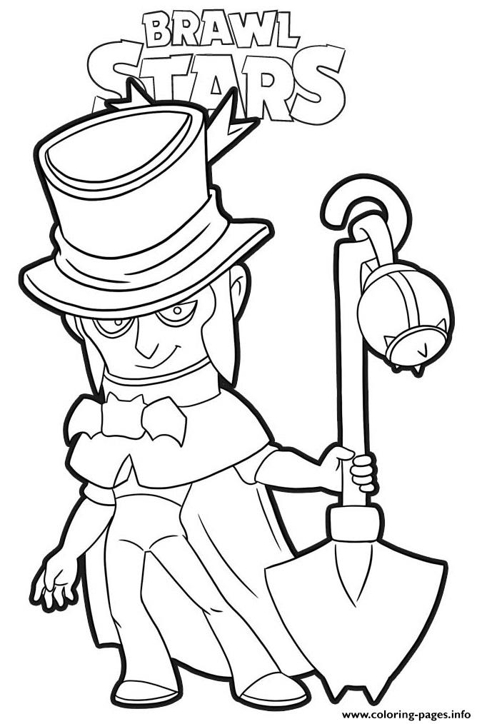 Brawl Stars Mortis Coloring Pages Printable - coloriage de brawl stars de corbac phenix