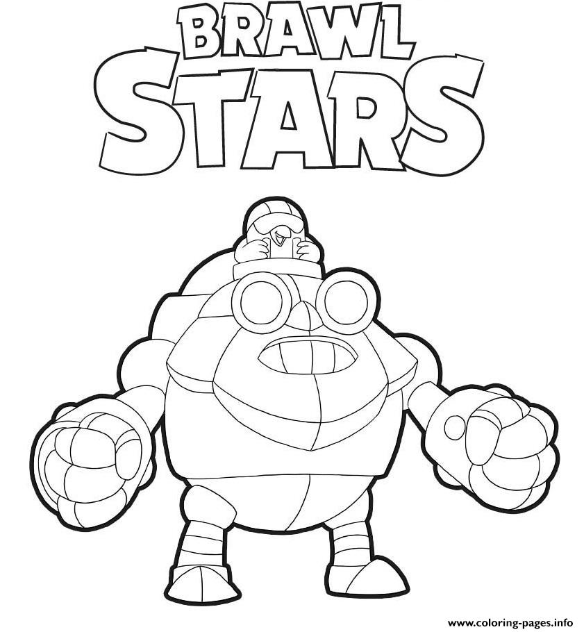Robo Mike Brawl Stars Coloring Pages Printable - mikes and barley brawl stars