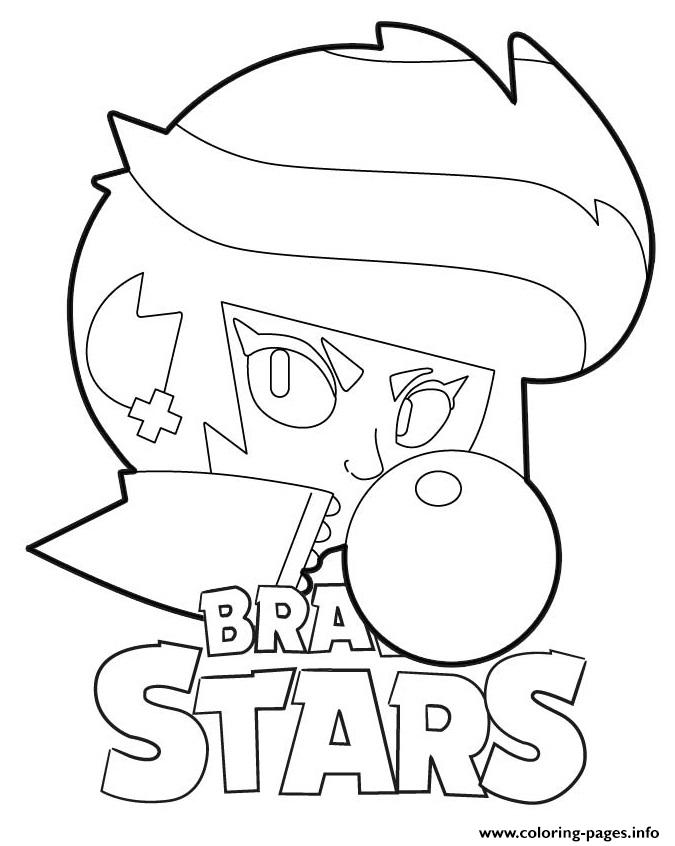 Brawl Stars Coloring Pages Bibi Coloring And Drawing - desenhos brawl stars bibi para colorir