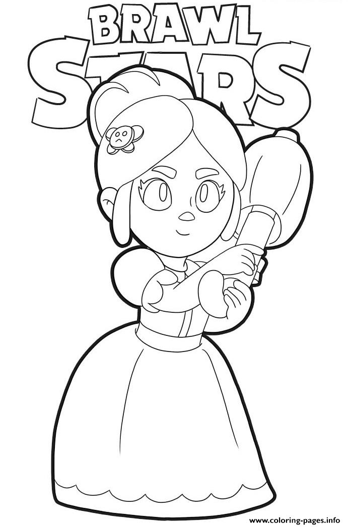 Brawl Stars Coloring Pages Shelly Coloring And Drawing - poco et polly brawl stars