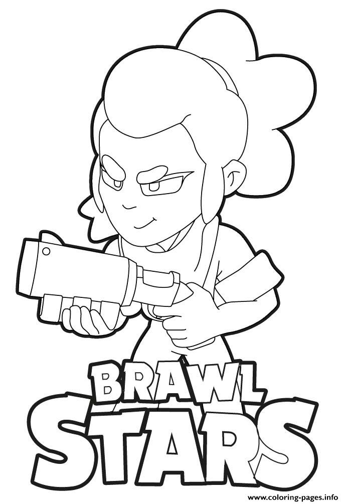 Shelly Brawl Stars Coloring Pages Printable - brawl stars colouring