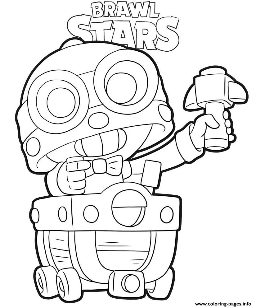 Brawl Stars Carl Coloring Pages Printable - coloriage brawl stars spike a imprimer