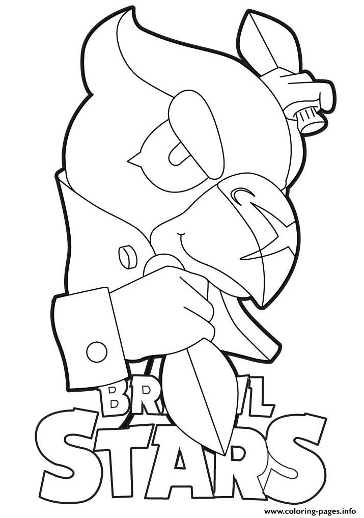Crow Brawl Stars Coloring Pages Printable - sprout brawl star drawing