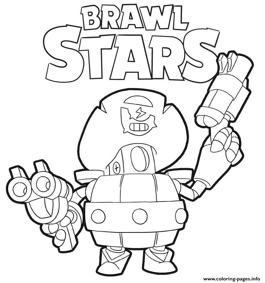Brawl Stars Characters Coloring Pages Coloring And Drawing - coloriage brawl stars spike