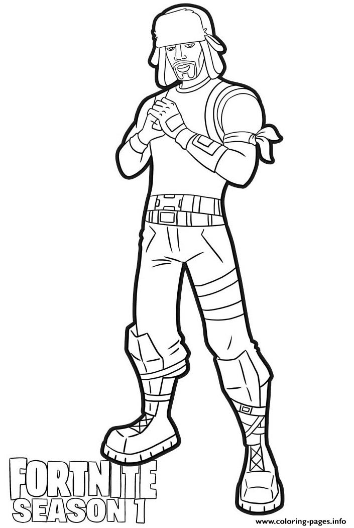 Yuletide Ranger Skin From Fortnite Coloring page Printable