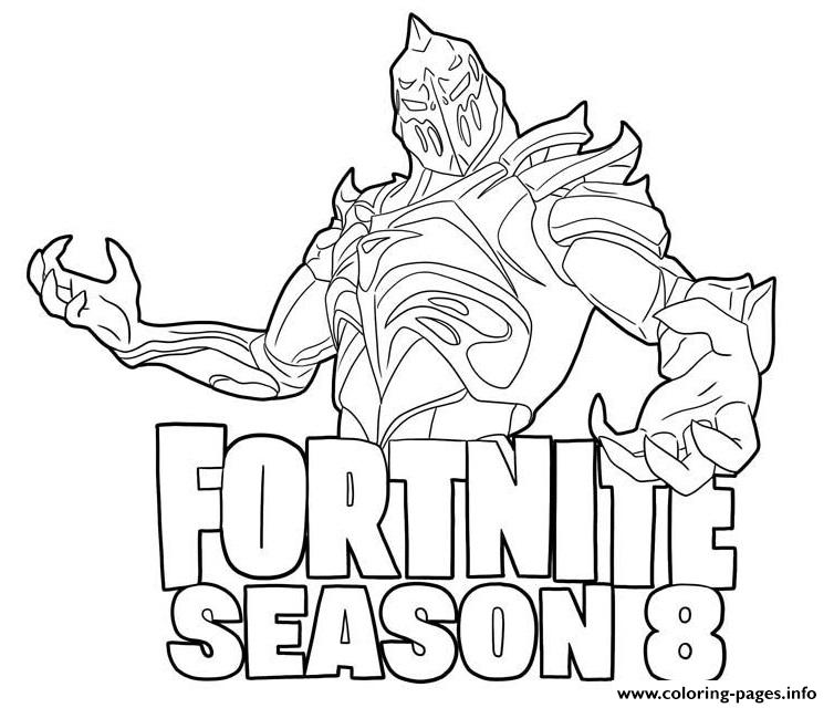 Ruin And Season 8 Logo Fortnite coloring