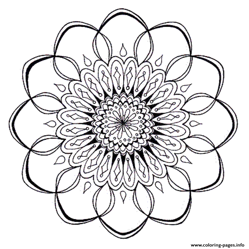 Flower Mandala Coloring Pages Printable