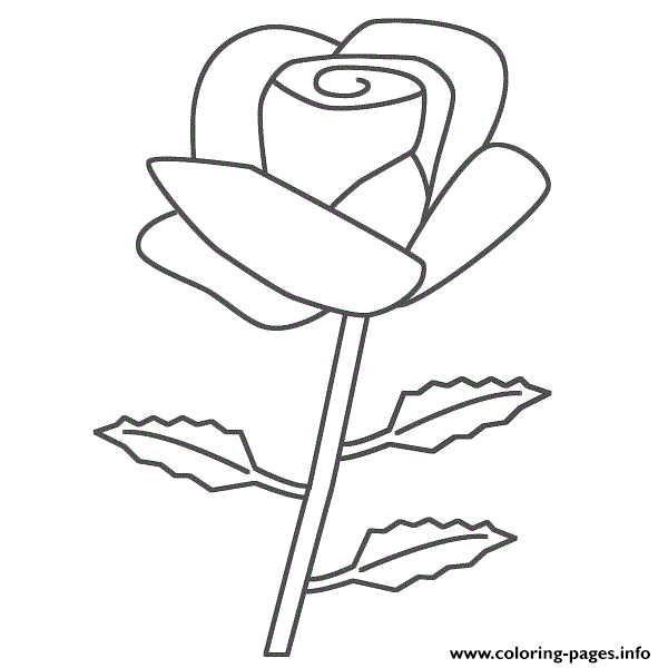 Adorable Rose For Kid coloring
